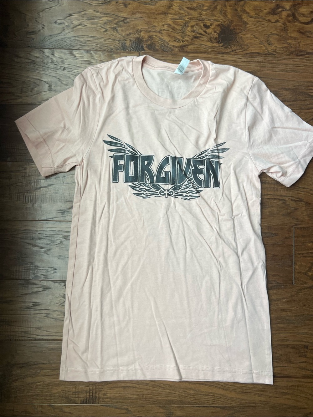 Bella Canvas Peach FORGIVEN Graphic Crewneck Tee